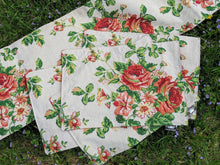 Load image into Gallery viewer, Tache Sweet Roses Vintage Ivory Woven Tapestry Placemat Set (17593PM)