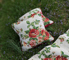 Load image into Gallery viewer, Tache Sweet Roses Vintage Ivory Woven Tapestry Throw Pillow Cover (17593CC)