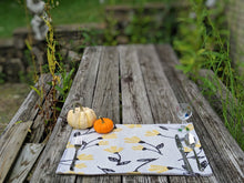 Load image into Gallery viewer, DaDa Bedding Set of 4-Pieces Sunshine Yellow Fleur Spring Tapestry Dining Table Placemats 13” x 19” (18112)