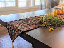 Load image into Gallery viewer, DaDa Bedding Set of 8 Pieces Ethnic Ornaments Table Woven Black Tapestry - 4 Placemats, 2 Table Runners, 2 Throw Pillow Covers (18118)