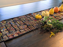 Load image into Gallery viewer, DaDa Bedding Ethnic Ornaments Geometric Black Elegant Woven Tapestry Dining Table Runner (18118)