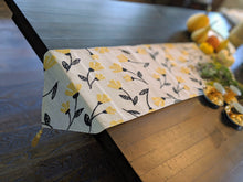 Load image into Gallery viewer, DaDa Bedding Yellow Fleur Floral Garden Woven Tapestry Dining Table Runner (18112)