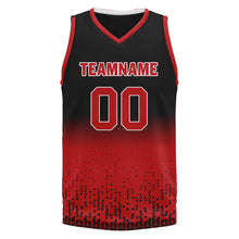 Load image into Gallery viewer, Custom Black Red Fade Fashion Sports Uniform Basketball Jersey BBJ01-D020102-4