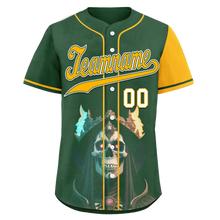 Load image into Gallery viewer, Custom Green Yellow Skull Fashion Personalized Authentic Baseball Jersey BSBJ01-D017154