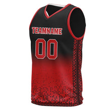Load image into Gallery viewer, Custom Black Red Fade Fashion Sports Uniform Basketball Jersey BBJ01-D020102-4