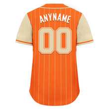 Load image into Gallery viewer, Custom Orange Yellow Stripe Fashion Personalized Authentic Baseball Jersey BSBJ01-D017235