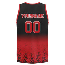 Load image into Gallery viewer, Custom Black Red Fade Fashion Sports Uniform Basketball Jersey BBJ01-D020102-4