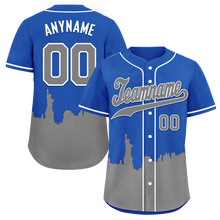 Load image into Gallery viewer, Custom Blue Gray City Edition Personalized Authentic Baseball Jersey BSBJ01-D017124