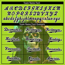 Load image into Gallery viewer, Custom Green Black Skull Fashion Personalized Authentic Baseball Jersey BSBJ01-D017153