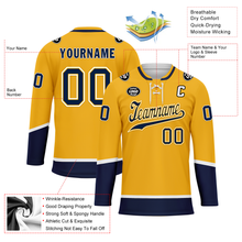 Load image into Gallery viewer, Custom Yellow Personalized Hockey Jersey HCKJ01-D0a70cb