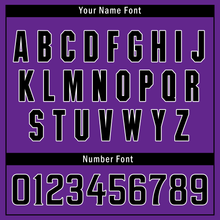 Load image into Gallery viewer, Custom Purple Black Stripe Fashion Personalized Authentic Baseball Jersey BSBJ01-D017255