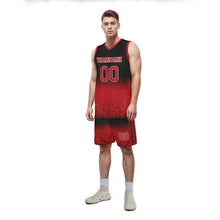 Load image into Gallery viewer, Custom Black Red Fade Fashion Sports Uniform Basketball Jersey BBJ01-D020102-4