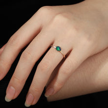 Load image into Gallery viewer, 18K Two-Tone Gold Black Opal Diamond Wedding Band Engagement Ring