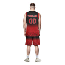 Load image into Gallery viewer, Custom Black Red Fade Fashion Sports Uniform Basketball Jersey BBJ01-D020102-4