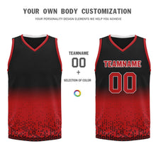 Load image into Gallery viewer, Custom Black Red Fade Fashion Sports Uniform Basketball Jersey BBJ01-D020102-4