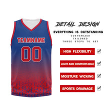 Load image into Gallery viewer, Custom Blue Red Fade Fashion Sports Uniform Basketball Jersey BBJ01-D020102-1
