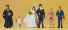 Load image into Gallery viewer, Preiser 79057 N Scale Wedding Group -- Protestant pkg(6)