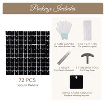 Load image into Gallery viewer, Yescom 10&#39;x8&#39; Sequin Shimmer Wall Backdrop (Sturdy Stand Included)