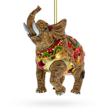 Load image into Gallery viewer, Circus Elephant Glass Christmas Ornament