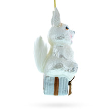Load image into Gallery viewer, Bunny Sitting on a Gift Christmas Ornament