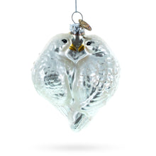 Load image into Gallery viewer, Romantic Two Doves in Heart Glass Christmas Ornament