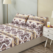 Load image into Gallery viewer, DaDa Bedding Majestic Oriental Kilim Fitted Sheet - w/ Pillow Cases Royal Persian Traditional Design Intricate Ornate Ornament Print