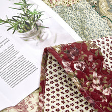 Load image into Gallery viewer, Tache Fairy Tale Tea Party Beige Burgundy Paisley Floral Cotton Patchwork Quilted Throw Blanket (DXJ103443)