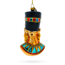 Load image into Gallery viewer, Egyptian Queen Nefertiti Glass Christmas Ornament