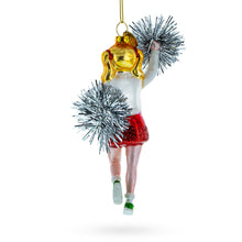 Load image into Gallery viewer, Cheerleader Glass Christmas Ornament