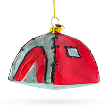 Load image into Gallery viewer, Camping Tent Mini Glass Christmas Ornament