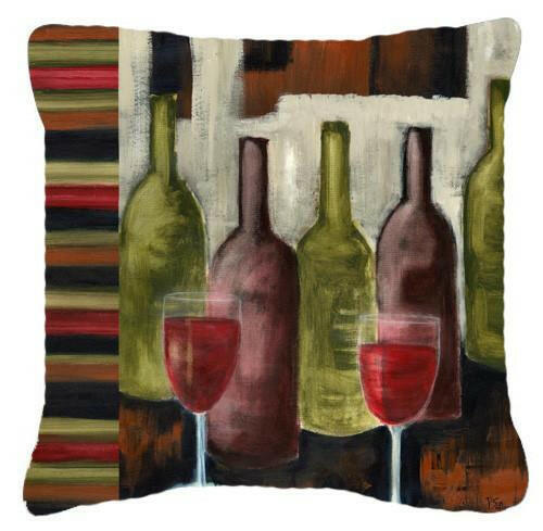 Red Wine by Petrina Sutton Canvas Decorative Pillow PET216APW1414