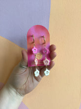 Load image into Gallery viewer, Matte Pastel Rainbow Statement Dangles