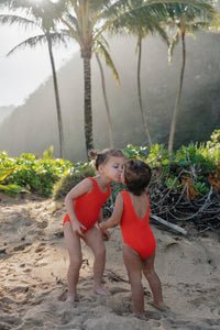 Coral Scrunch Kids One Piece