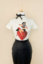 Load image into Gallery viewer, All My Love Fitted Tee in Ivory