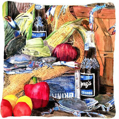 Barq's and Crabs Decorative   Canvas Fabric Pillow