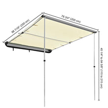 Load image into Gallery viewer, Yescom Awning with LED Light 8.2&#39; x 6.6&#39; Car Side Awning