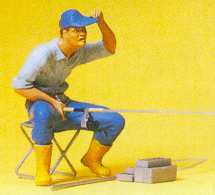 Load image into Gallery viewer, Preiser 45503 G Scale Pedestrians -- Fisherman w/Accessories