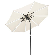 Load image into Gallery viewer, Yescom Solar Umbrella with Lights Tilting Outdoor Umbrella 9ft 8-Rib
