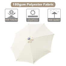 Load image into Gallery viewer, Yescom Solar Umbrella with Lights Tilting Outdoor Umbrella 9ft 8-Rib