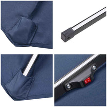 Load image into Gallery viewer, Yescom Solar Umbrella w/ Lights Tilt Market Umbrella 10ft 8-Rib