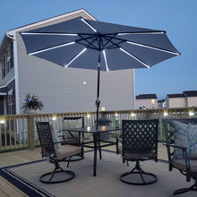 Load image into Gallery viewer, Yescom Solar Umbrella w/ Lights Tilt Market Umbrella 10ft 8-Rib