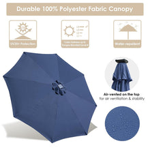 Load image into Gallery viewer, Yescom Solar Umbrella w/ Lights Tilt Market Umbrella 10ft 8-Rib