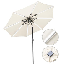 Load image into Gallery viewer, Yescom Solar Umbrella w/ Lights Tilt Market Umbrella 10ft 8-Rib