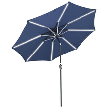 Load image into Gallery viewer, Yescom Solar Patio Umbrella w/ Lights Tilt Parasol Umbrella 9 ft 8-Rib
