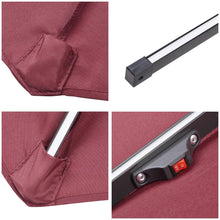 Load image into Gallery viewer, Yescom Solar Patio Umbrella w/ Lights Tilt Parasol Umbrella 9 ft 8-Rib