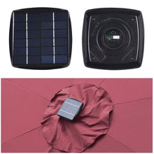 Load image into Gallery viewer, Yescom Solar Patio Umbrella w/ Lights Tilt Parasol Umbrella 9 ft 8-Rib