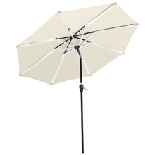 Load image into Gallery viewer, Yescom Solar Patio Umbrella w/ Lights Tilt Parasol Umbrella 9 ft 8-Rib