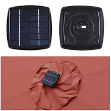 Load image into Gallery viewer, Yescom Tilt Outdoor Umbrella with Lights Solar Pool Umbrella 10 ft 8-Rib