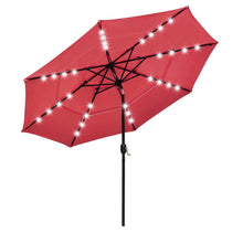 Load image into Gallery viewer, Yescom 10ft Prelit Umbrella 3-Tiered Patio Umbrella with Lights