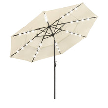 Load image into Gallery viewer, Yescom 10ft Prelit Umbrella 3-Tiered Patio Umbrella with Lights